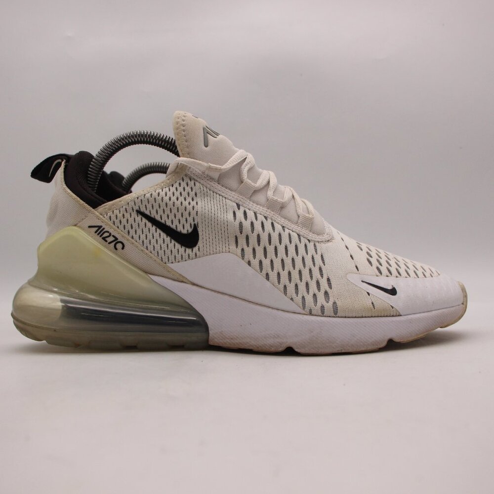Nike Air Max 270 White Black Men’s Shoes Size 8.5 AH8050-100 Sneakers